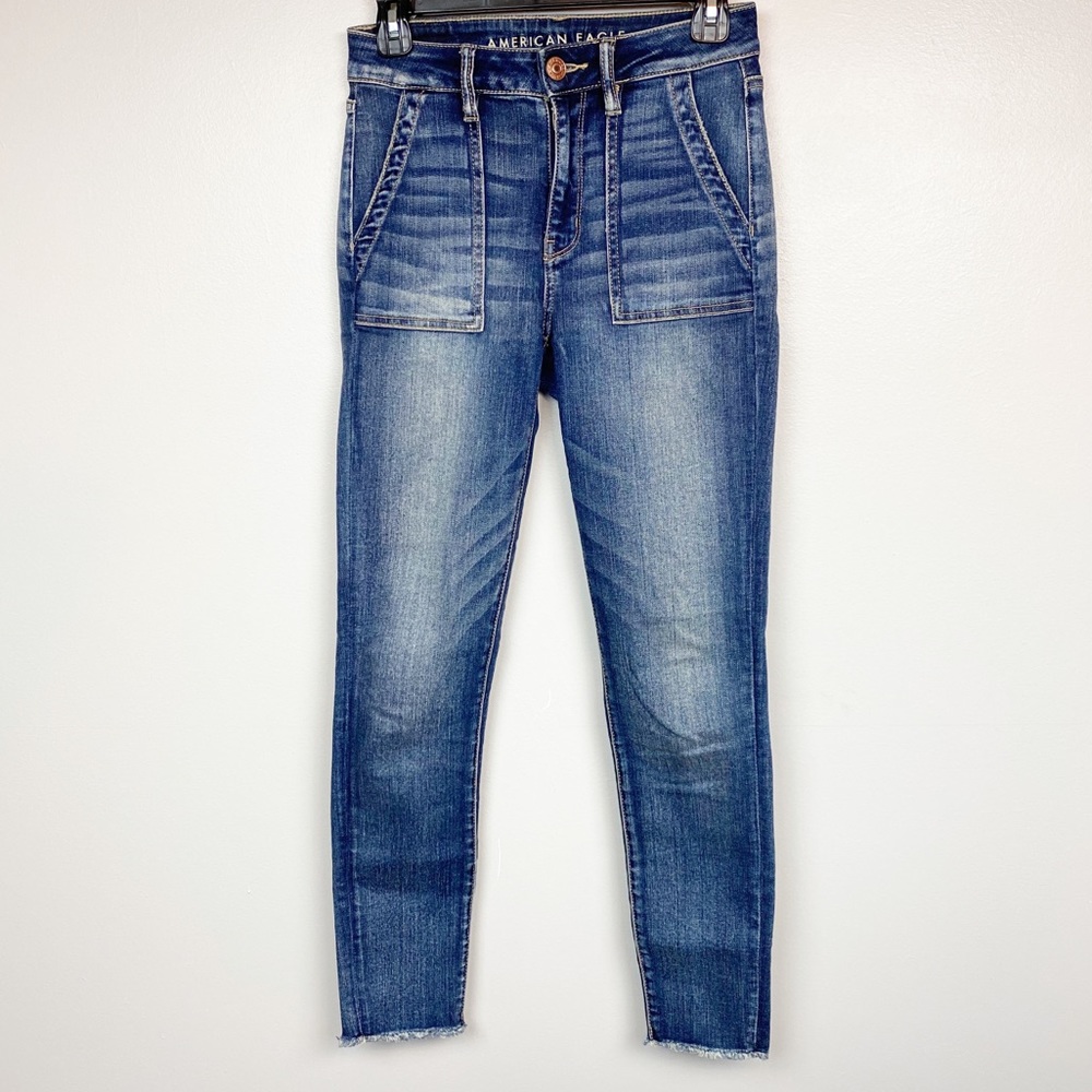 American Eagle Outfitters Women's Skinny Jeans - Blue Wash